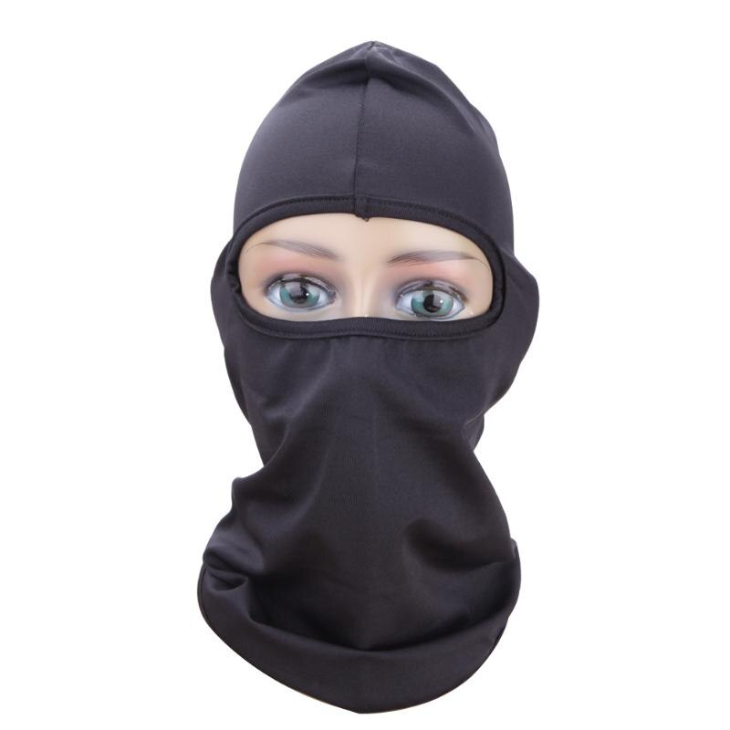 Motocycle Riding Mask Cycling Motorcycle Mask Outdoor Protection Full Face Lycra Balaclava Moto Accessories: Black