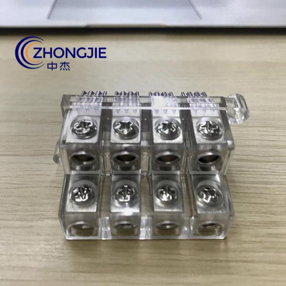 Automotive power amplifier terminal post power junction base connector