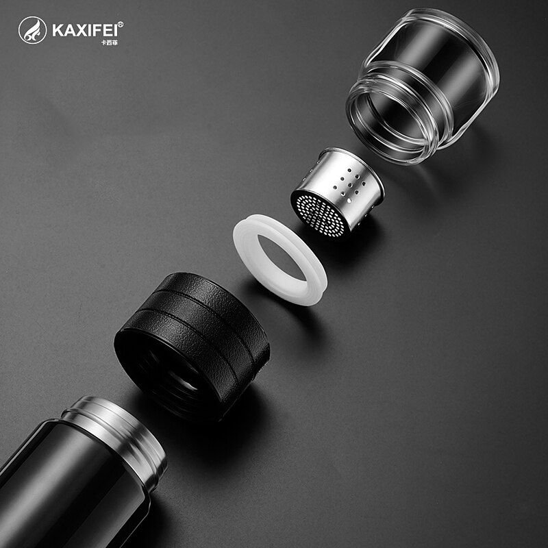 Glass Tea Thermos Vacuum Cup Thermoses Tea Mug Cup Thermos Temperature Display Glass Bottle Tea Infuser Thermal Cup Mug