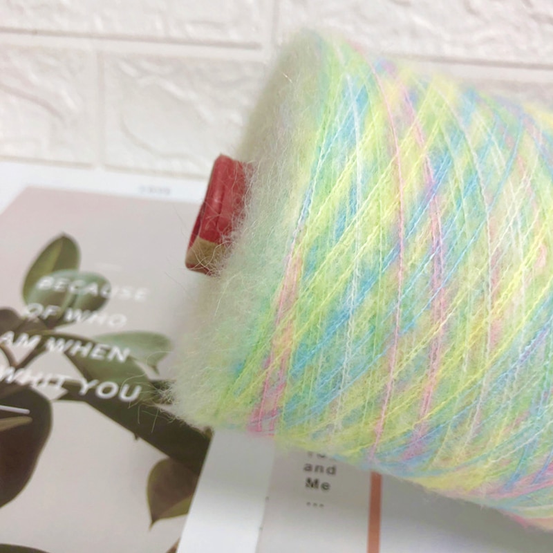 Zeer Mooie Regenboog Ruimte Kleurstof 250G Zachte Gezondheid Pluche Fijne Mohair Garen Voor Breien Baby Organische Weave Haak Draad x5239