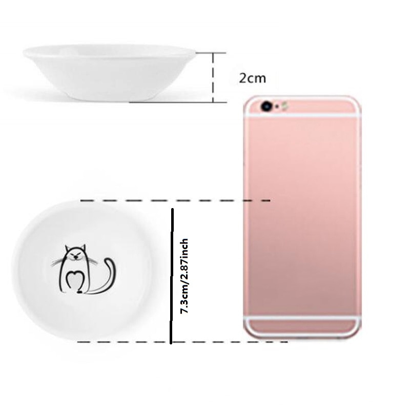 6pcs Japanese Cat Ceramic Serving Dishes Ceramic And Plates Mini Snack Salad Dinner Tray Sauce Oven Baking Dish Tableware Set