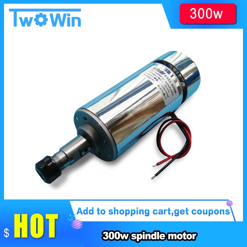 300W High Speed Air-Cooled PCB Spindle Motor DC DIY Engraving Machine Small Engraver Parts