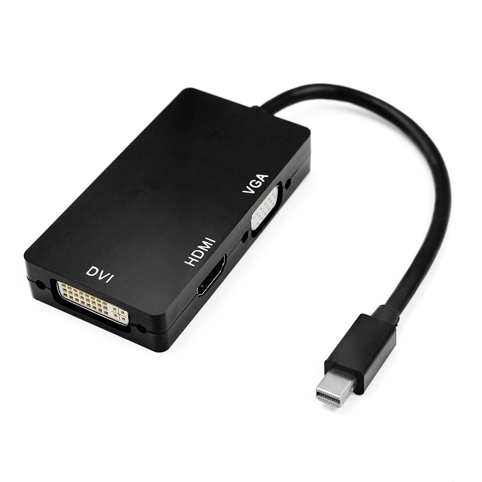 3 In 1 Mini Displayport naar HDMI VGA DVI Adapter Kabel 1080P MNDP naar HDMI Converterfor Macbook Pro Air projector Camera