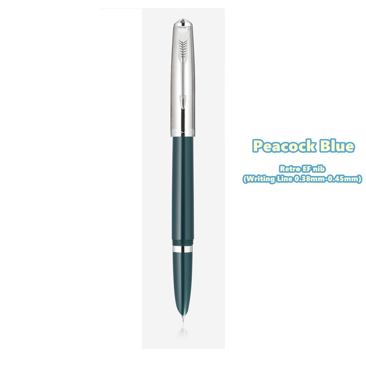 Klassieke Vulpen Multi Retro Kleur Vat Zilveren Pijl Clip Fine Nib Inkt Pennen Jinhao Briefpapier School Dagelijks Schrijven F6277: Peacock Blue