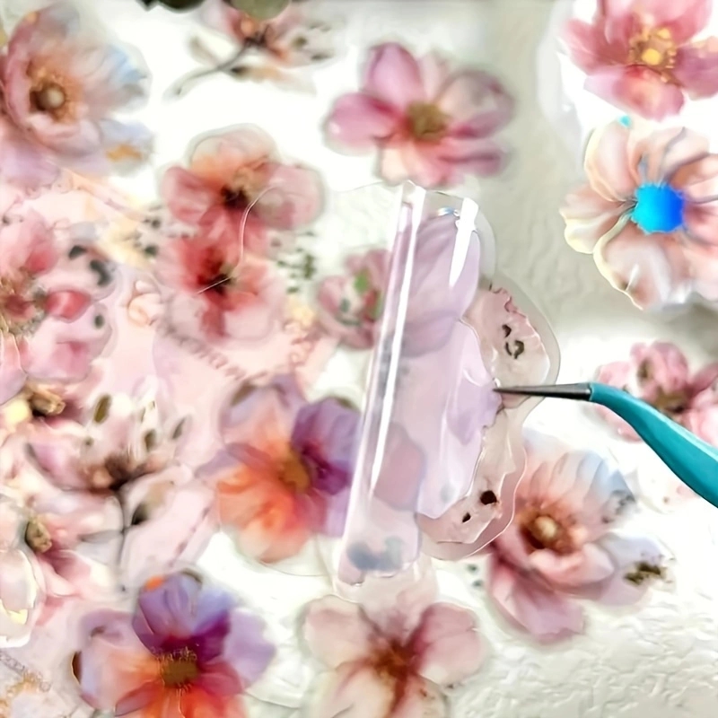 Un paquete de 20 hojas de flores Vintage, materiales de letras de flores preciosas, decoración artesanal, Base de Collage, pegatinas para álbum de recortes de mascotas