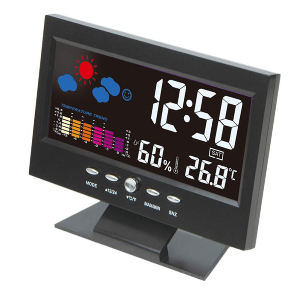 Wireless Weather Digital Prognosis Table clock barometer thermometer hygrometer LCD Monitor Digital display alarm clock mx521140