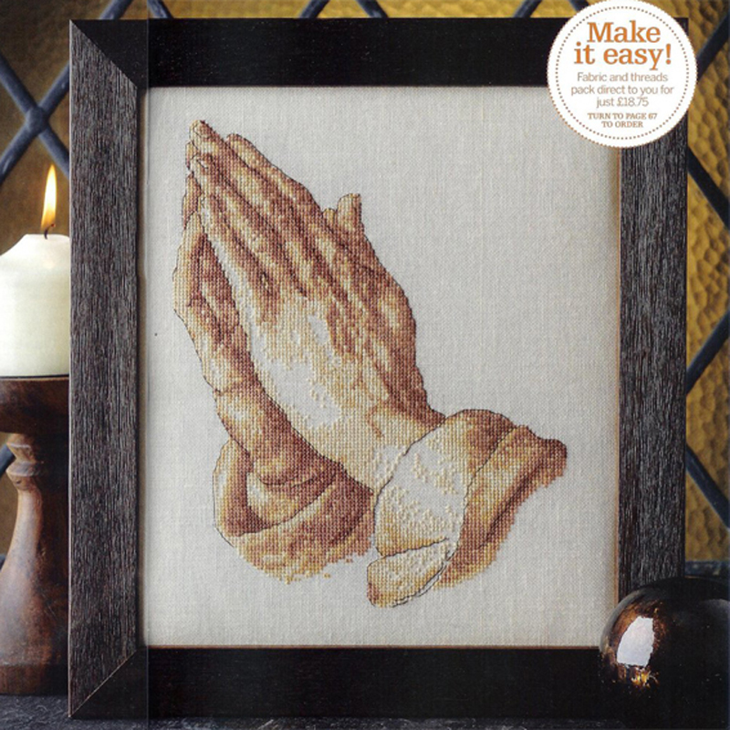 14CT Cross Stitch Stitches Embroidery Kits Hand Pray Blessing 30x35cm CS-301WM