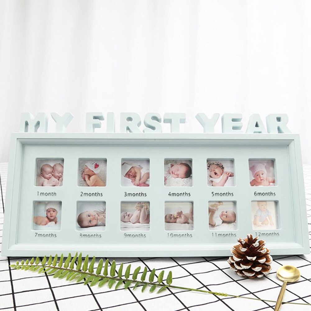 DIY 0-12 Month Baby Pictures Display Photo Frame Souvenir Growing Memory Display Plastic Photo Frame