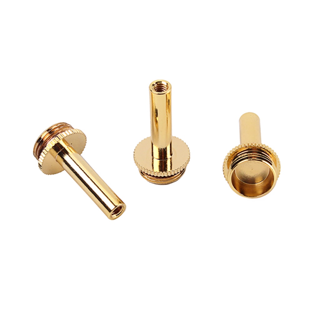 3 uds. Biela de trompeta Cobre dorado CB06, herramienta de reparación de pistón, válvula, llave, tornillo, partes de trompeta para instrumento de latón