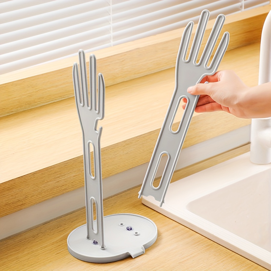 Kitchen Glove Stand Holder Rubber Glover Dryer Rack Towel Holder Drain Countertop Storage Rack Kitchen Sink Accessories Tool