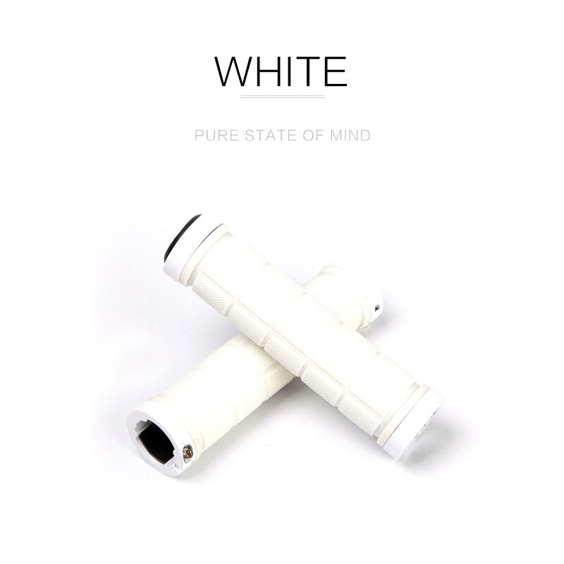 Juego de manillar de bicicleta de montaña, con cinco colores, amarillo, rojo, blanco, negro y azul, accesorios de 13,3X2,2 cm: White