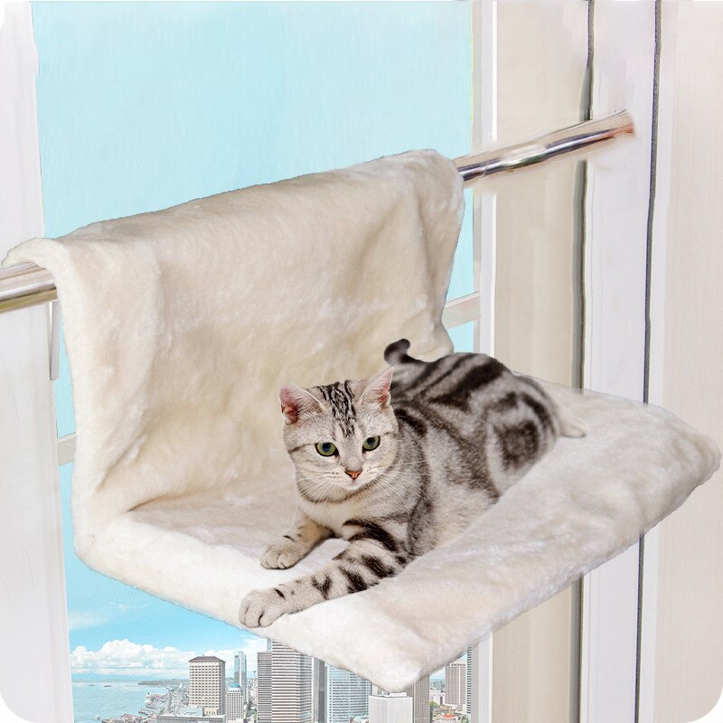 Cama con ventana extraíble para gato, hamaca con radiador, asiento para perca, hamaca colgante para gato, hamaca para mascota