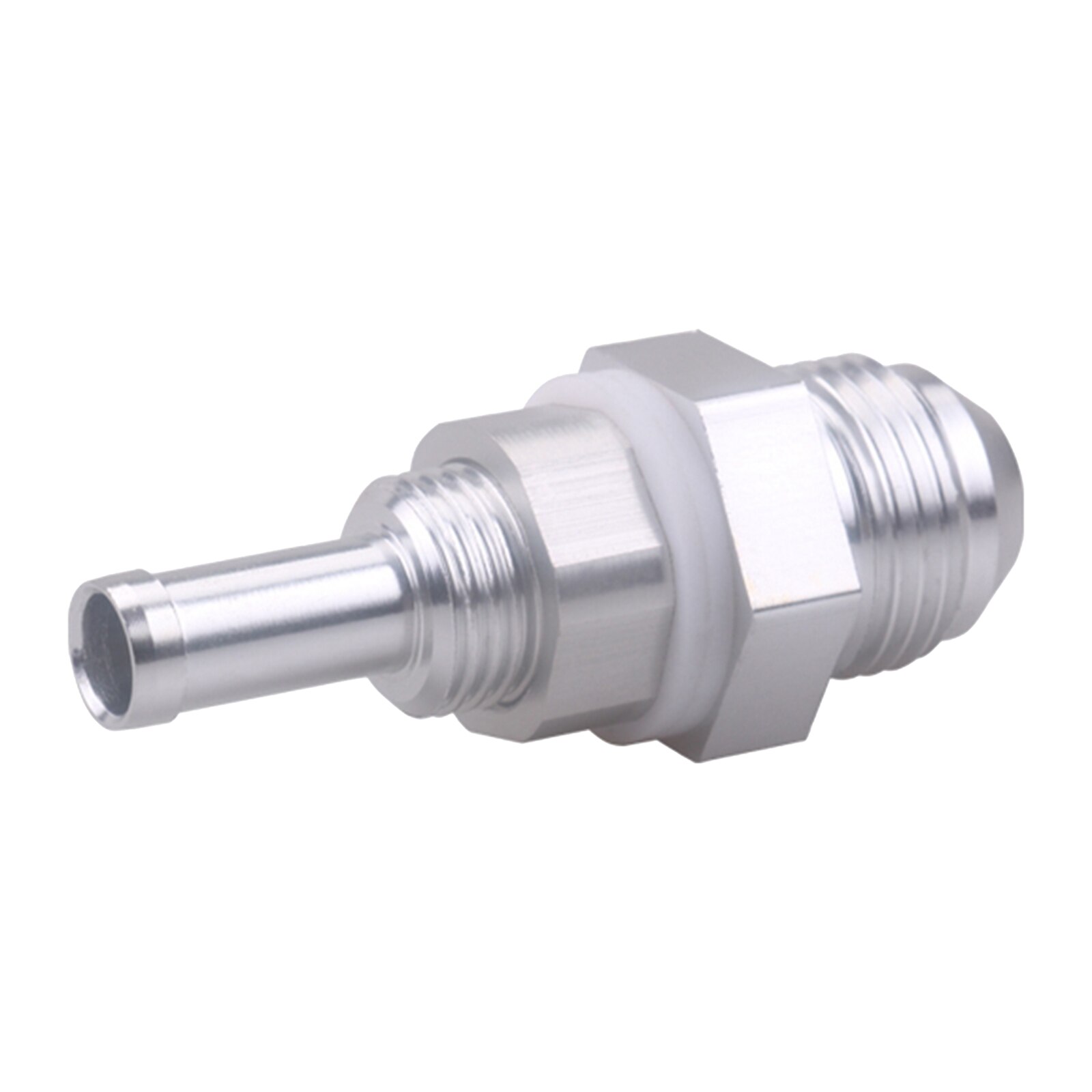 Aluminum Hose Barb Fuel Tank Fitting Adapter 8AN Male Flare Bulkhead to 3/8 Hose Barb, High Performance