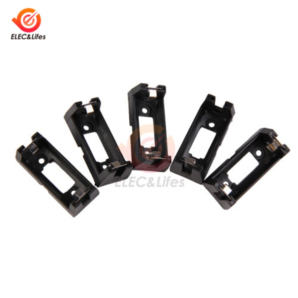 5Pcs DIY CR123 CR123A Lithium Battery Holder Case Box Clip Black for CR123A Li-ion battery socket holder