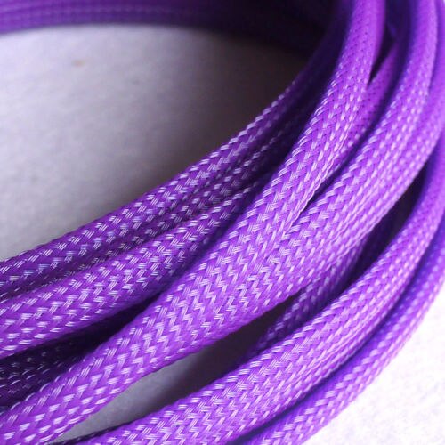 Purpletight gevlochten draadhuls met hoge dichtheid van pet, 3 4 6 8 10 14 16 18 20 25 30 40mm geïsoleerde kabelbescherming, uitbreidbaar