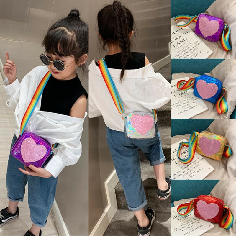 Baby Kid Handbag Cute Girls PU Leather Shoulder Bag Messenger Handbag Crossbody Purse Satchel