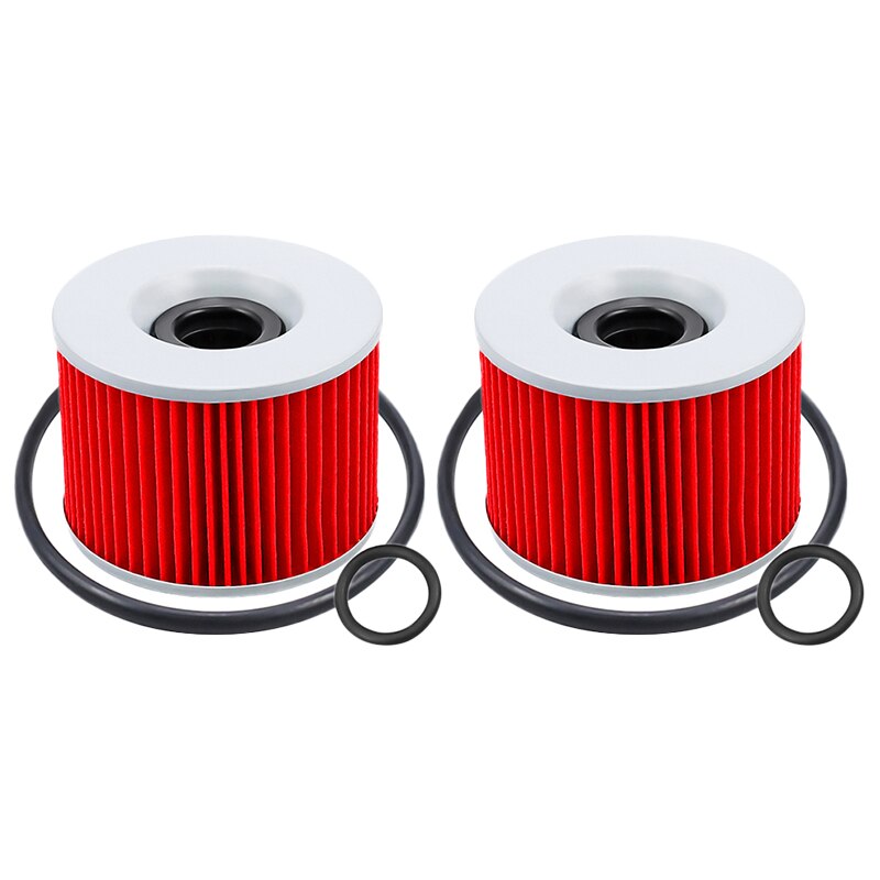 1/2/4 Pcs Motorcycle Oil Filter for Kawasaki ZX400F ZX550 GPZ550 ZX600 Ninja 600R ZX 600 ZX750 ZX900 ZX1000 ZX1100 ZX7 ZX10 ZX11: Red-2 pcs