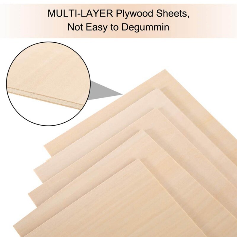 5Pcs/set 2mm A4 Balsa Wood Sheets Wooden Plate 210x297x2mm for Household Ship Craft Model wood decoration DIY Craft Supplies