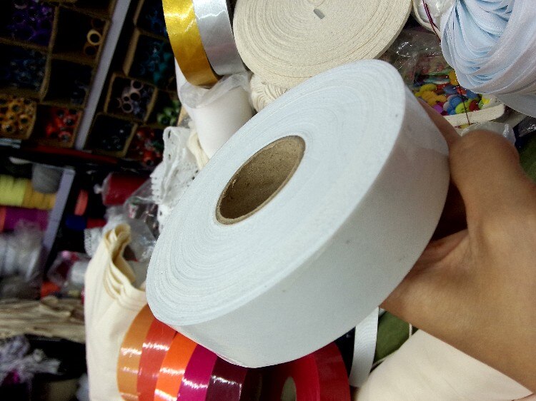 3cm 60 meter Unfolded Cotton Polyester Bias Binding Tapes Patchwork Trim Covered Insertion Upholstery Sewing Textile Webbing: white