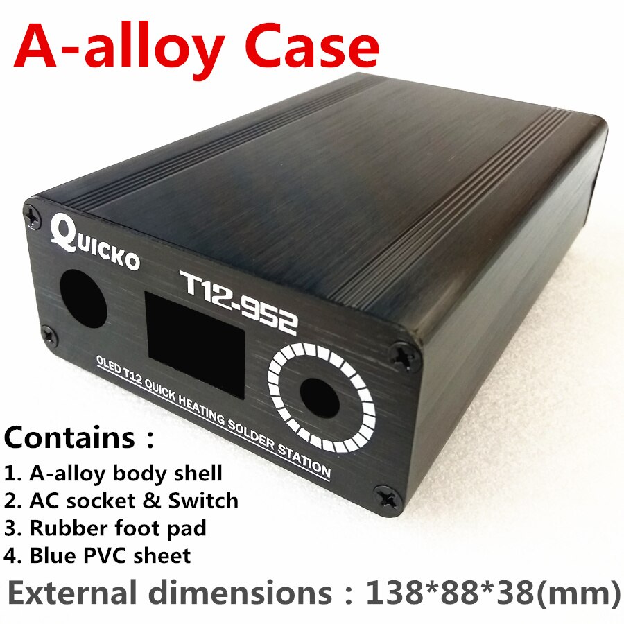 QUICKO T12 STC-OLED Station de soudage fer bricolage pièces kits T12-952 régulateur de température numérique fer à souder avec boîtier en métal