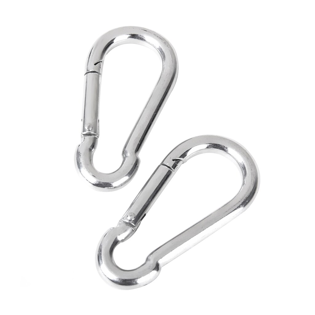 2Pcs Carabiner Spring Snap Clip Haak Sterke &amp; Duurzaam Kamperen/Wandelen/Schommel Touw Van Boom/beam Speeltuin Trapeze