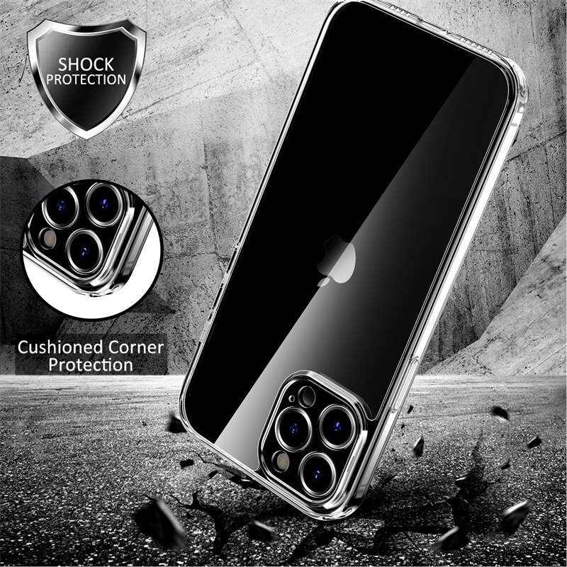 Ultra cienka przezroczysta obudowa telefonu dla iPhone 13 12 Mini 11 Pro Max silikonowa miękka tylna pokrywa dla iPhone XS Max X 8 7 6 Plus SE XR przypadku