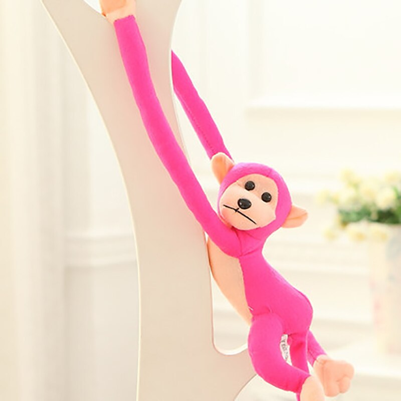 60Cm Lange Arm Aap Van Arm Tot Staart Pluche Speelgoed Kleurrijke Aap Gordijnen Aap Knuffel Pop Voor Kinderen kinderen: Rose red