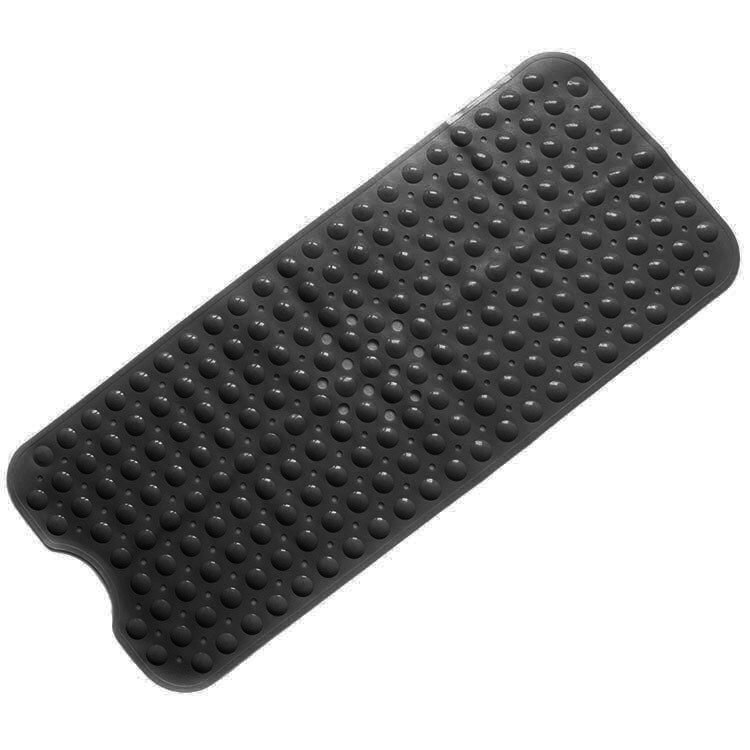 40*100Cm Mat Bad Badmat Pvc Grote Bad Veiligheid Douche Antislip Badmatten Met Zuignap cups Floor Mat: Black