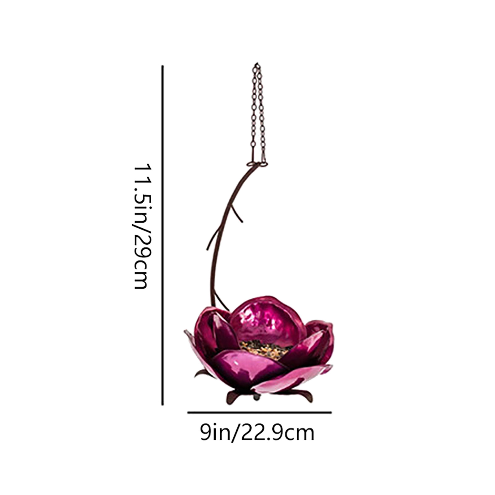 25@ Hanging Bird Feeder Metal Bird Feeder Flower Forest Hanging Metal Garden Pole Art Decoration Outside Pet Feeding Supplies