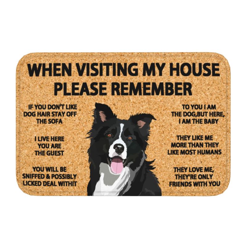 Please Remember English Bulldog Doormat Non-Slip Bathroom Kitchen Mat Living Room Door Floor Entrance Carpet Rug: Navy Blue