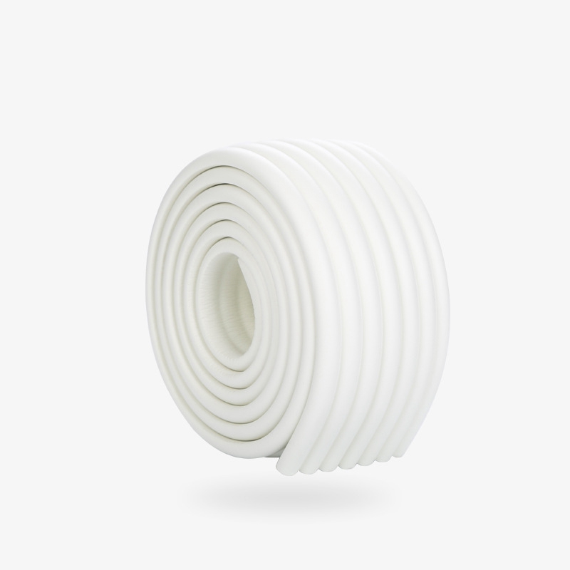 2M Desk Edge Guard Strip Self-Adhesive Door and Window Sealing Strip Baby Safety Table Corner Protection Anti-collision Strip: Ivory white