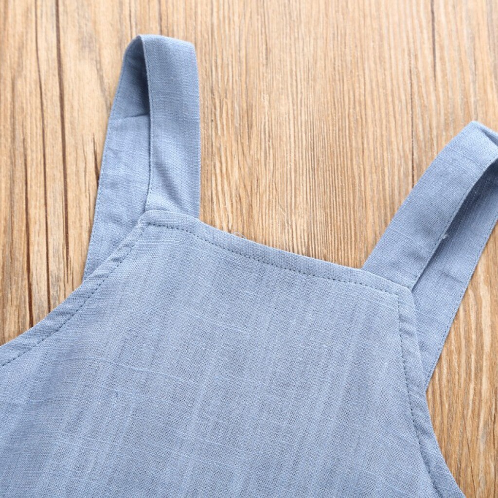 Casual Baby Clothes Summer Newborn Infant Baby Girl Boy Sleeveless Gallus Romper Jumpsuit Set Overalls For Children