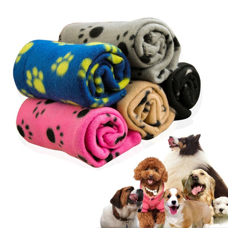 Alfombrilla de lana suave para cama de perro, manta de invierno para Gato , con estampado bonito para cachorro, funda para dormir, toalla, cojín para perros pequeños, suministros