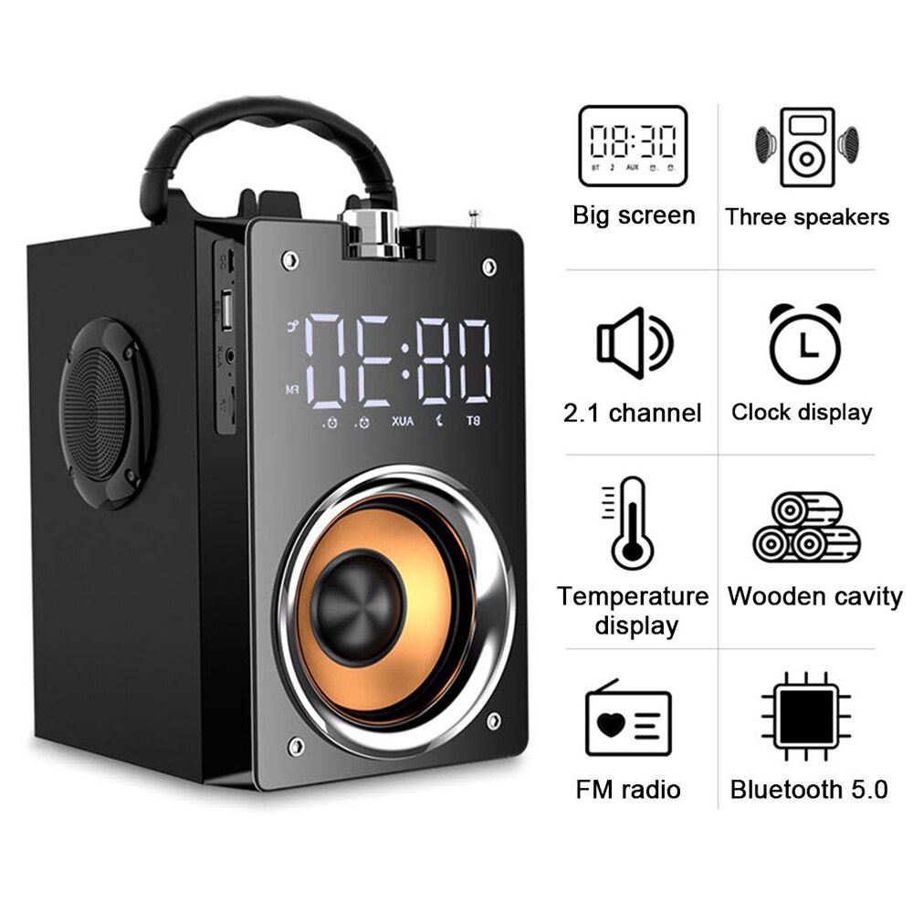 Speaker Bluetooth Boombox 16H Speeltijd Outdoor Speaker Subwoofer 3D Surround Sound Luidspreker Met Afstandsbediening