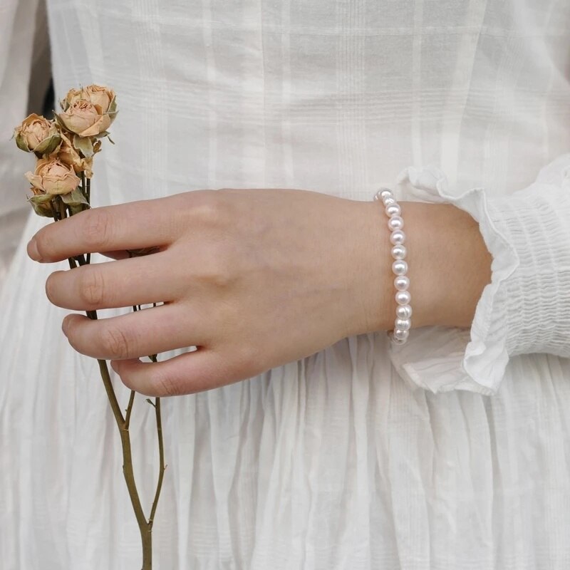 Moda sztuczna Pearl Choker naszyjnik kobiety Handmade Classic Strand korale naszyjnik dla damska biżuteria na prezent