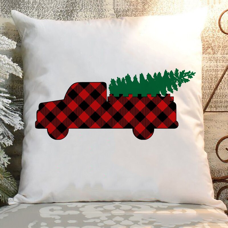 Kerst Kussenhoes 45*45 Kussensloop Sofa Kussens Kussenslopen Film Kijken Kussenslopen Home Decor Feestdagen: Z21089-DCCWH-M