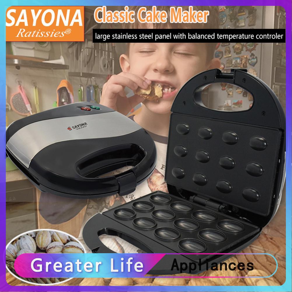 SAYONA Household Electric Walnut Cake Maker Sandwich Breakfast Machine