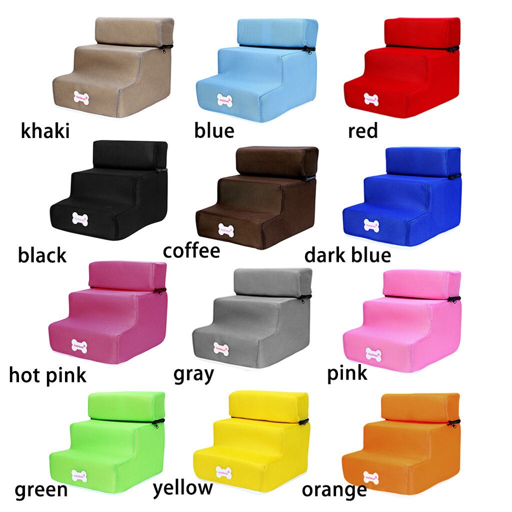 Breathable Mesh Foldable Pet Stairs Detachable Pet Bed Cat Dog Ramp 3 Steps Dog Bed Washable Pet cats Pads Products for Dog