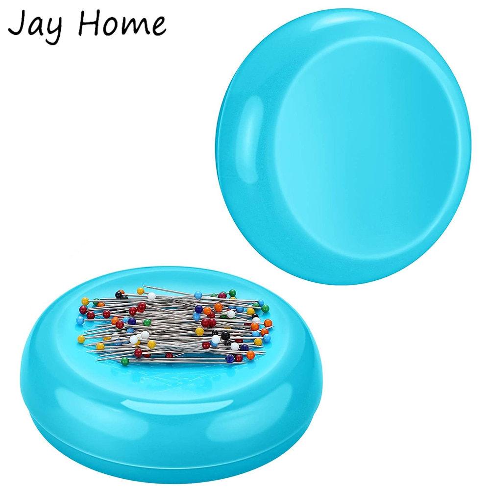 Porte-épingle magnétique rond pour couture, 1 pièce, étui de rangement pour épingle à coudre, coussin d&#39;aiguille, outil pour le matelassage à faire soi-même
