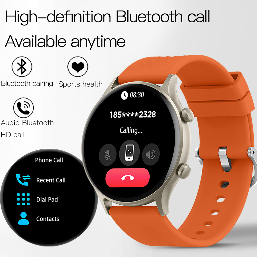 OLEVS 8204 Smart Watch Original Electronic Watch For Men and Women Bluetooth Sports Fitness AI Voice Assistant Smartwatch Reloj: WHITE