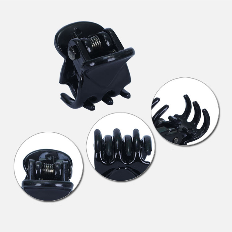 10-20Pcs Hair Claw Clips for Women Girls 1cm 1.5cm Black Brown Transparent Plastic Clamp for Ladies Headwear Hair Accessories