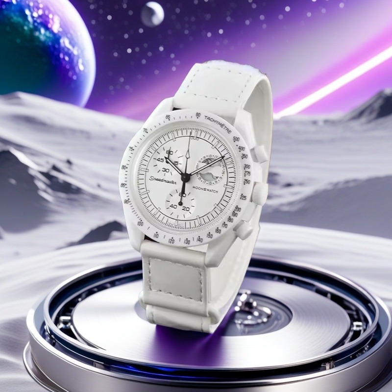 Men's popular watch, Moon Joint Space Moon Mission six hand chronograph watch, quartz women's watch, couple's watch