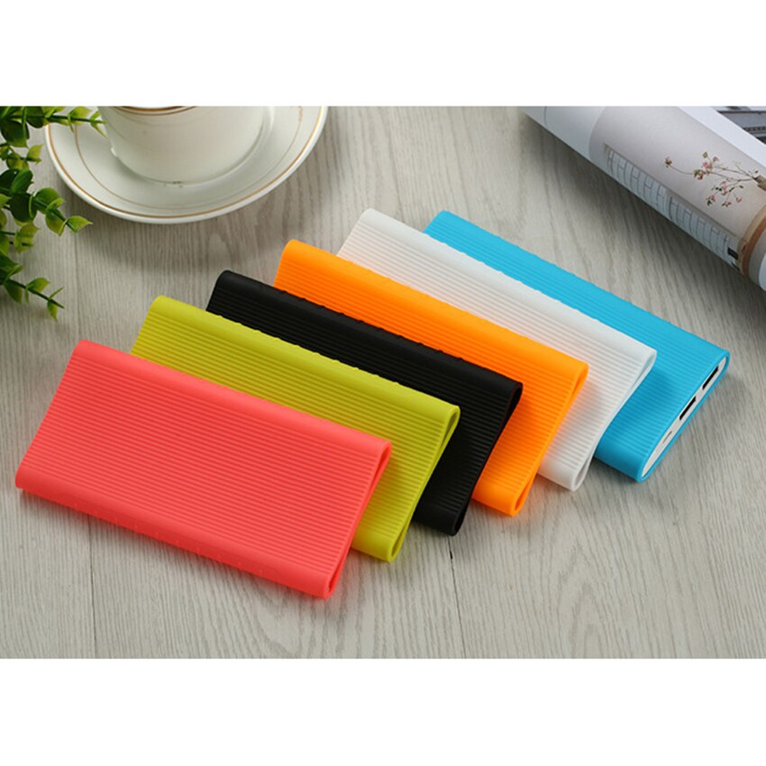 Voor Xiaomi Power Bank 2 10000 Mah Zachte Siliconen Beschermende Anti-Slip Case Cover Externe Schroefdraad Kleurrijke huid