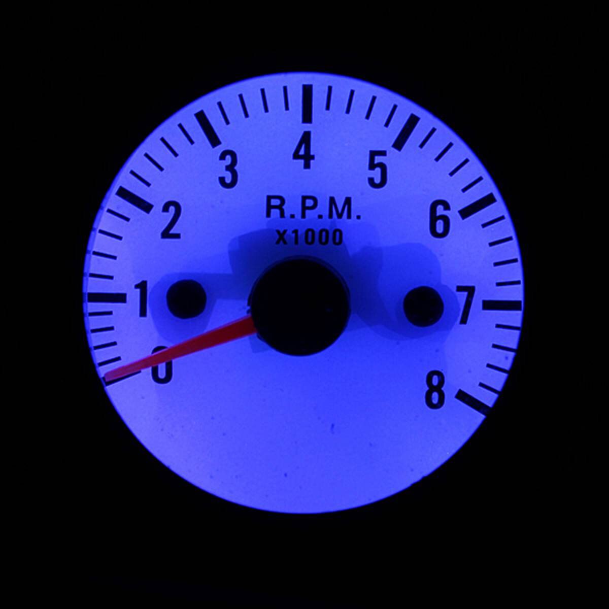 2 ''52mm Auto Motorrad Tacho Messgerät Meter Auto Tachometer 0-8000 RPM Blau Lichter 12V