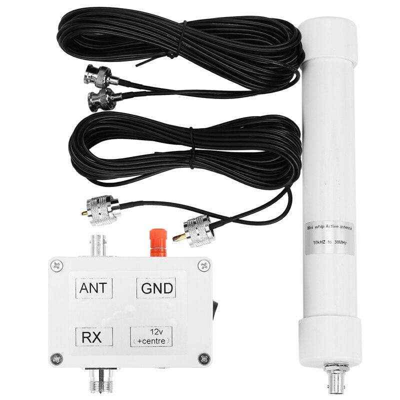 Walfront Antenna Attiva Mini-Whip 10KHz-30MHz Per SDR E Onde Corte - 2 Pezzi Con Connettore SMA Femmina