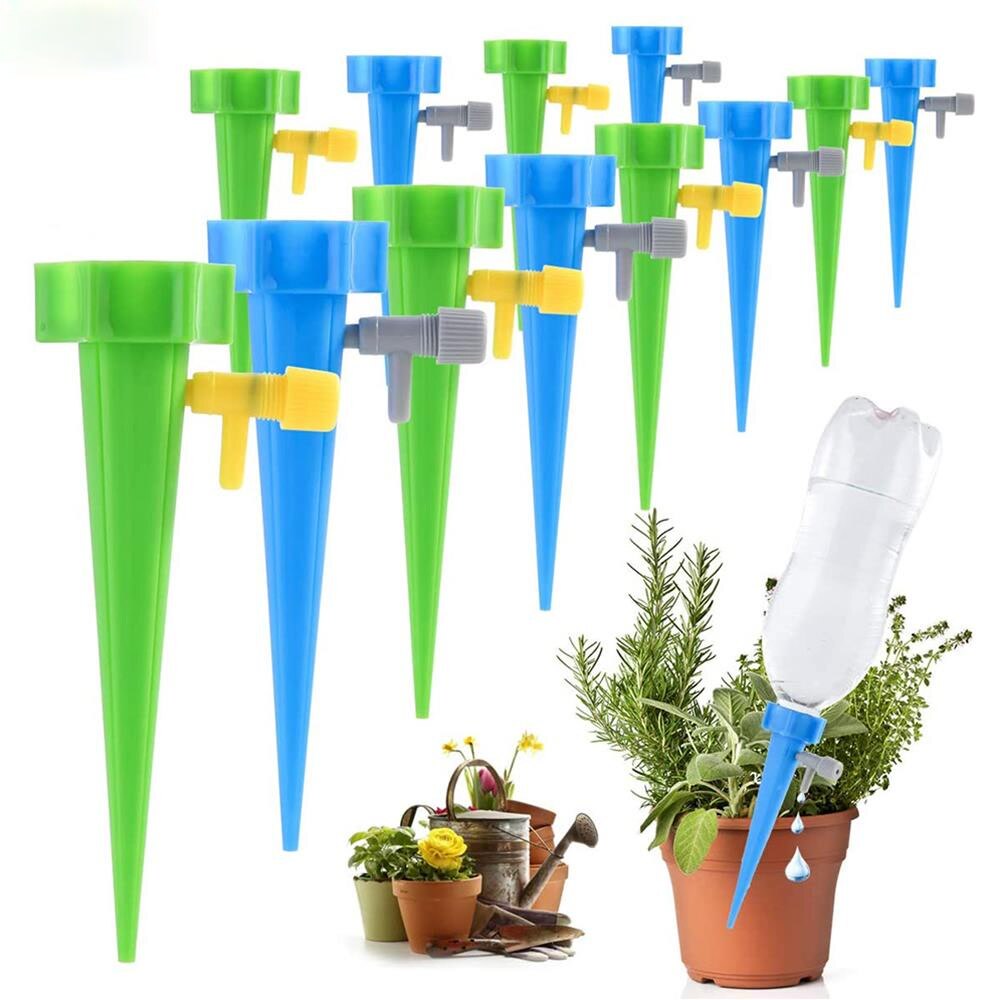 12 PCS Auto Drip Irrigation Watering System Dripper Spike Kits Garden Household Plant Flower Automatic Waterer Tools