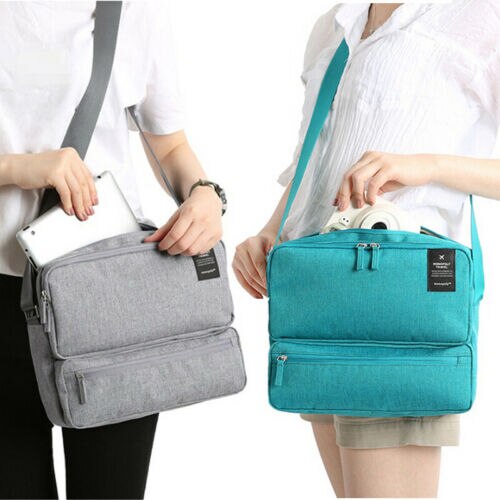 Bolso de viaje Unisex para hombre y mujer, bolsos de un solo hombro, bandolera con capacidad de viaje, cruzado, multibolsillos