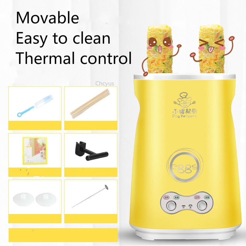 Husholdning dobbeltrør egg kopp eggrull maskin omelett maskin egg komfyr automatisk egg pølse maskin frokost maskin