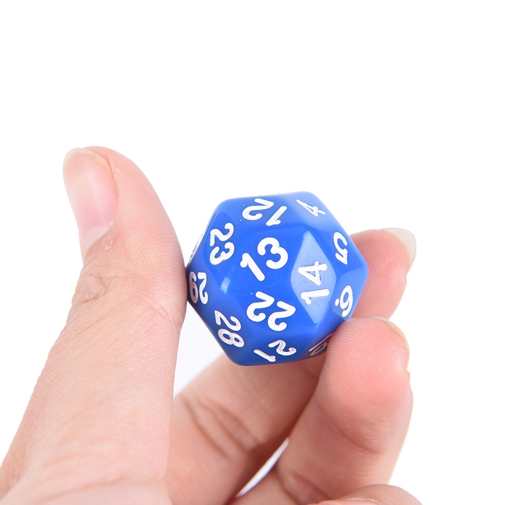 5 Colors 25mm 30 Face Digital Dice Acrylic Cubes Dice