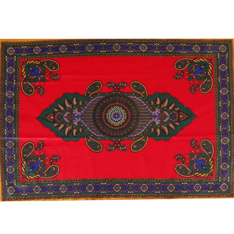 Tissu africain traditionnel Dashiki imprimé, coton, couleur rouge, cire, 6Yards par lot, nouvel arrivage 100%